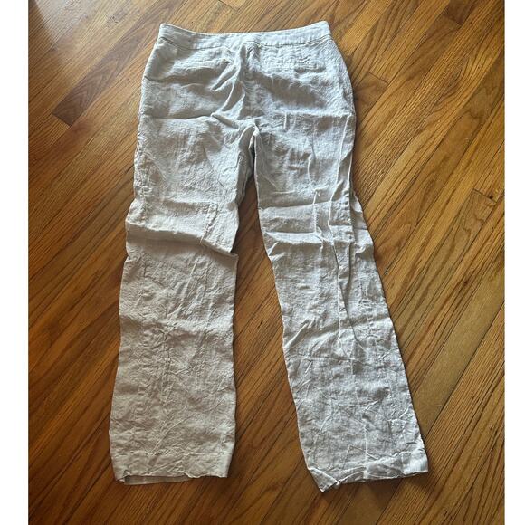 Talbots Windsor 100% Linen Wide Leg Pants – Beige, Women’s Size 10 - Picture 5 of 8